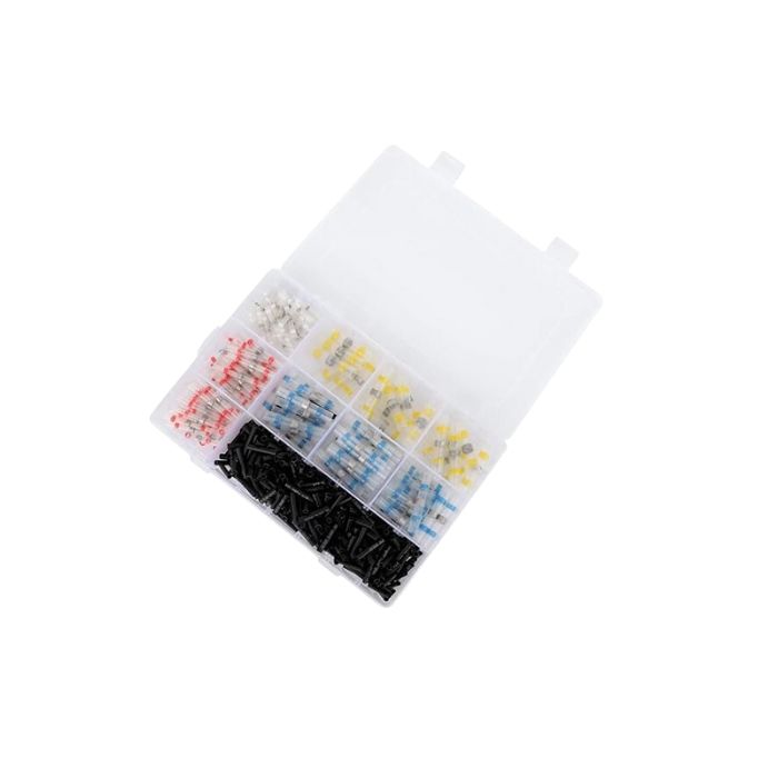 500 Pcs Solder Seal Wire Connectors - Insulated Waterproof Heat Shrink Butt Connector Terminals Electrical Wire Connectors with Case