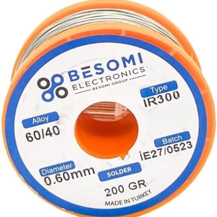 Besomi Electronics Solder Wire, High-Quality Tin-Lead Alloy, Multiple Diameters and Weights for Precision Electronics Soldering (0.6MM 200 GRAMS)