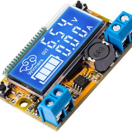 HW-601 Dual Display DC-DC Power Supply - Convert 5-23V to 0-16.5V, 3A Max Step Down Buck Converter .