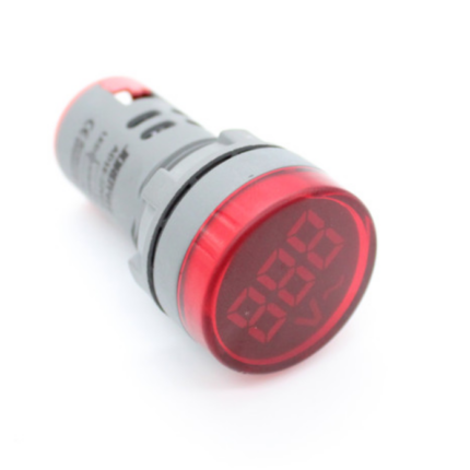 22MM LED Indicator with Volt Display 220VAC - Digital Voltmeter and Current Meter .