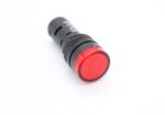 AD16-16C 24V Red LED Indicator - Industrial Electrical Indicator Light with 16mm Hole Diameter