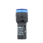 AD16-16C 12V Blue LED Indicator - Industrial Electrical Indicator Light with 16mm Hole Diameter .