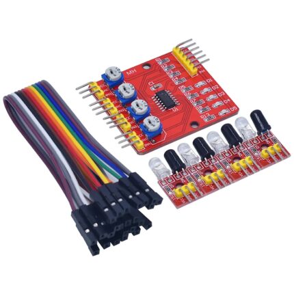 4-Channel Infrared IR Line Track Sensor Module - Precision Line Tracking for Robotics and Automation -  Compatible with Arduino and Raspberry Pi