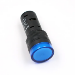 AD16-16C 24V Blue LED Indicator - Industrial Electrical Indicator Light with 16mm Hole Diameter .