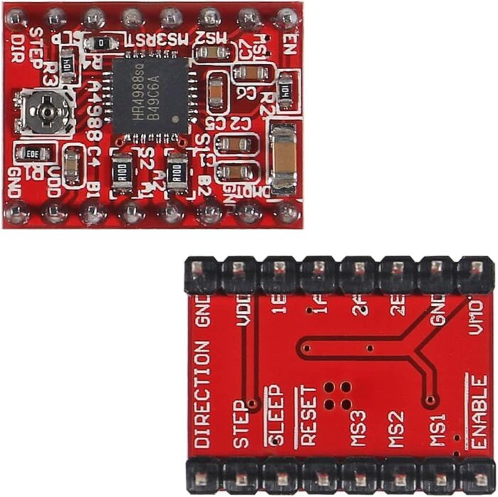 A4988 Motor Driver - Professional Stepper Motor Driver Module for Precise Control - Ideal for 3D Printers, CNC Machines, and Robotics Projects