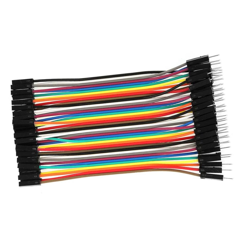 Male to Female Jumper Wire 10cm,Set of 40 - Versatile Connectivity for Electronics Projects