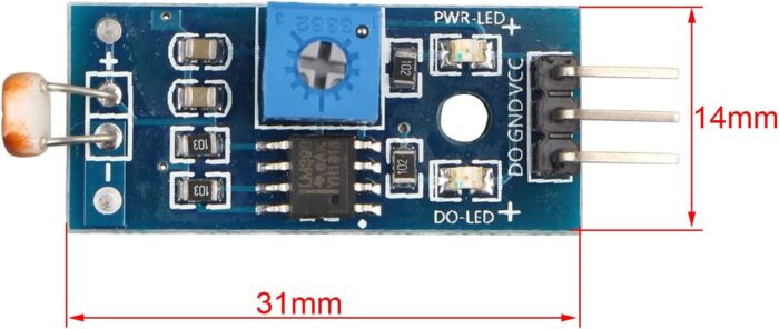 LM393 LIGHT SENSOR, Photoresistor sensor module for Light Detection