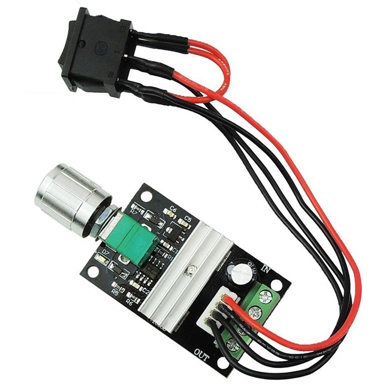 DC PWM Motor Speed Controller Regulator- Adjustable Reversible Motor Driver Switch Module, PWM Motor Speed Controller for DC Motors