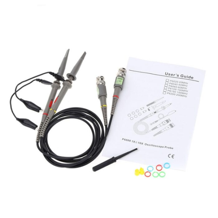 2pcs Oscilloscope Probe P6100 100MHz 600V for Signal Measurement